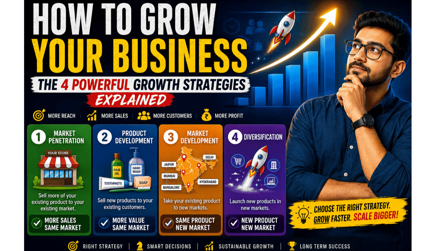 How to Grow Your Business: The 4 Powerful Growth Strategies Explained article hero image